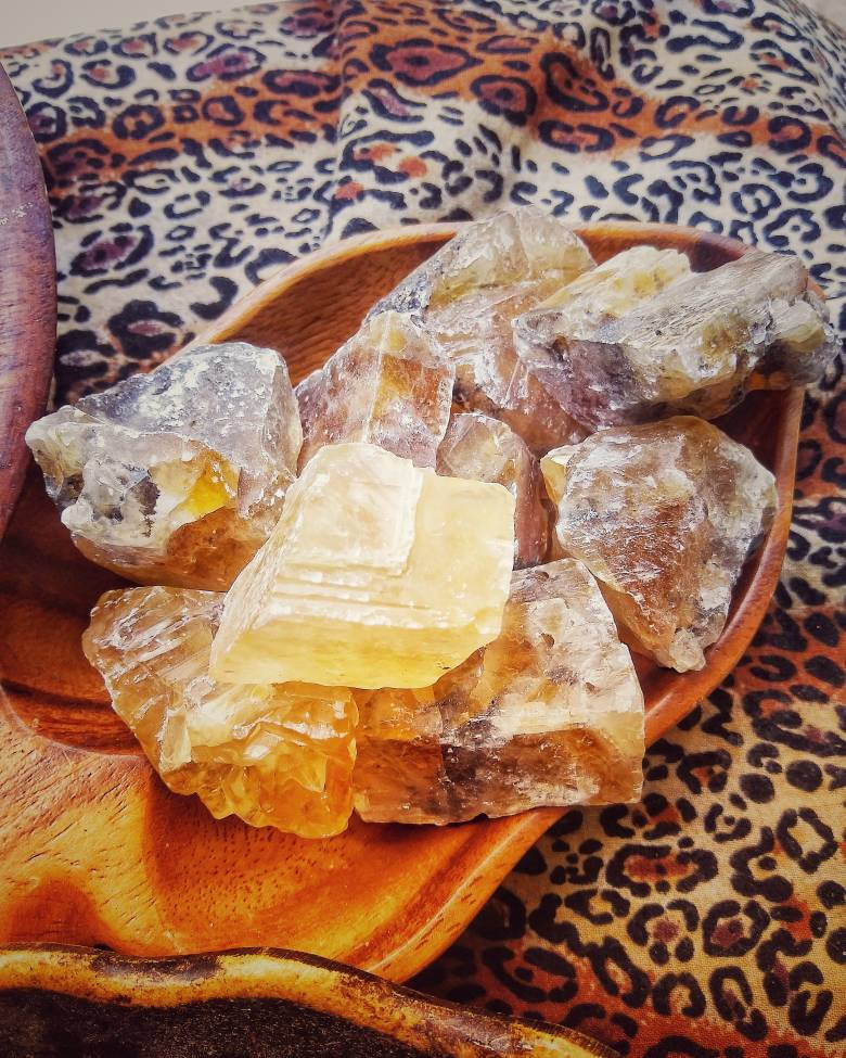 Honey Calcite Chunks | Glamour Stone/Abundance Stone