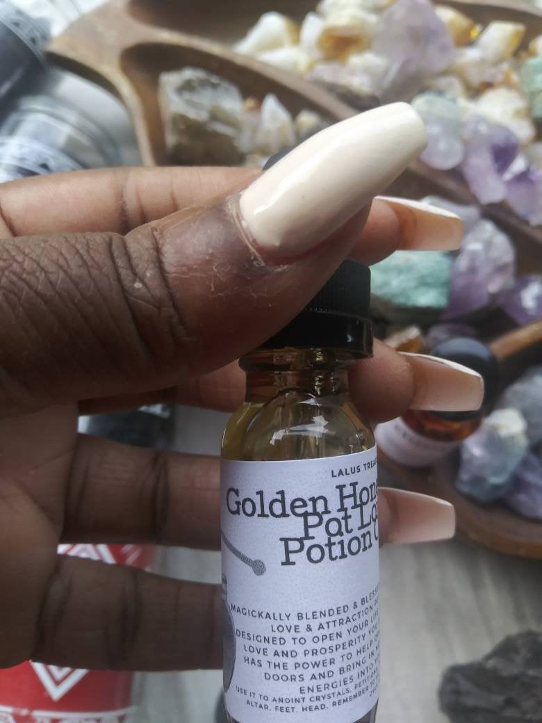 Golden Honey Pot Love Potion Oil | Love Oil | use with caution
