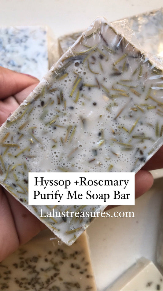 Holy Hyssop & Rosemary Spiritual Cleansing Soap, Remove Hexes, Hoodoo, Jinxes, Santeria
