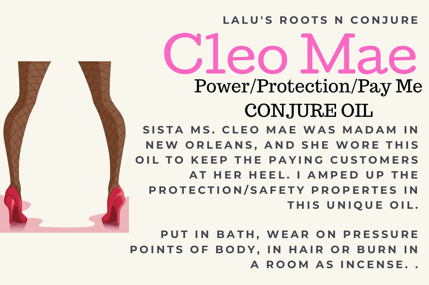 Cleo Mae Hoodoo Oil | Power, Money, Protection