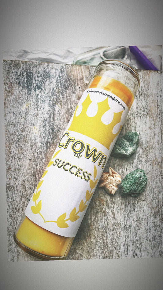 Crown Of Success Hoodoo Candle | for Prosperity, Achievement & Obtaining Goals