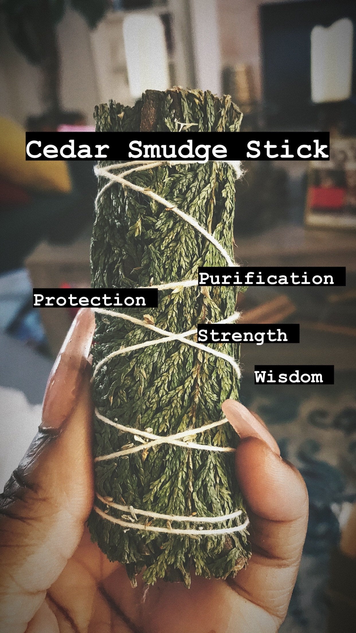 Cedar Smudge Stick: Purification, Wisdom