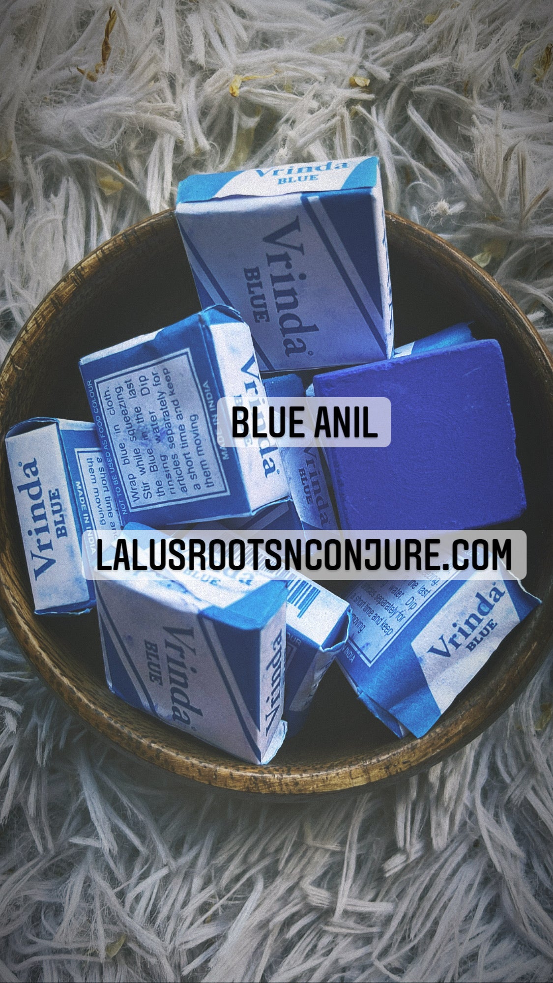 Blue Anil| lucky blue squares | hoodoo laundry blueing